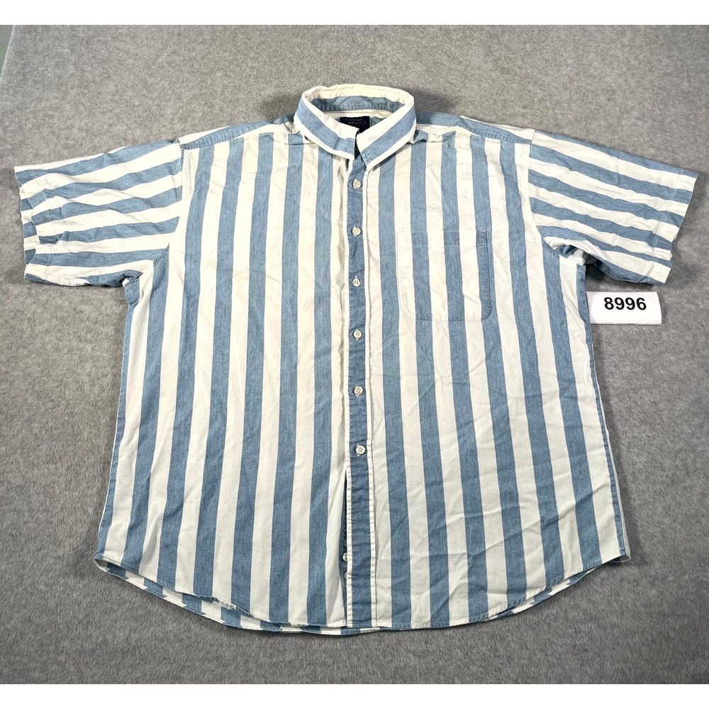 Vintage Mervyn's Brand Cambridge Classics Mervyns Shirt Mens XL Striped